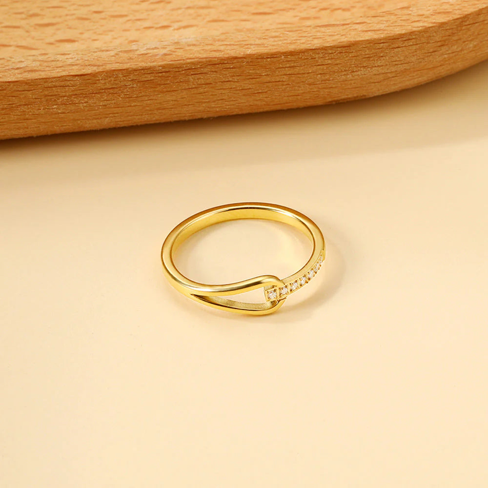 Lunelle Pave Curve Ring