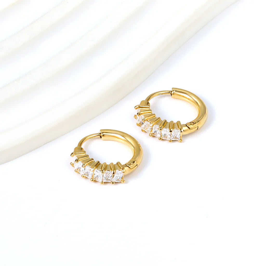 Aurelia Baguette Hoop Earrings