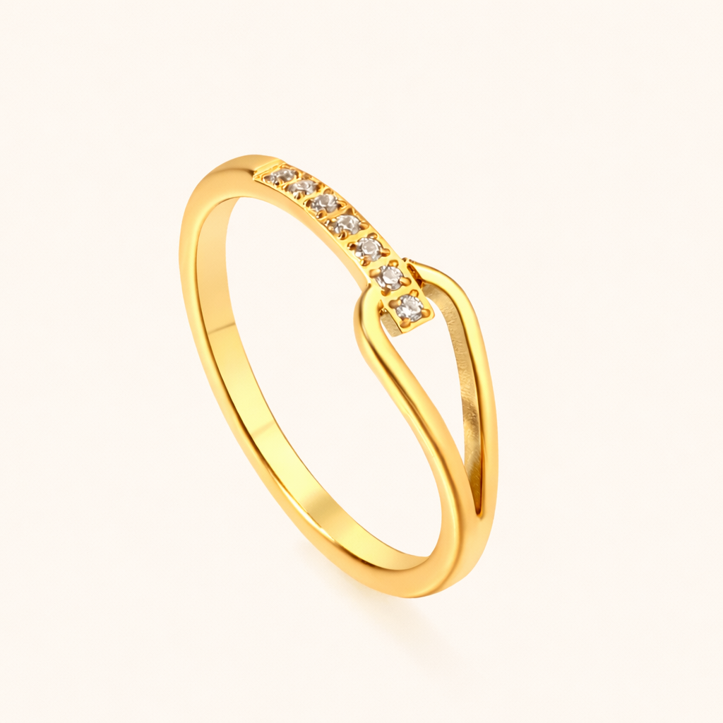 Lunelle Pave Curve Ring