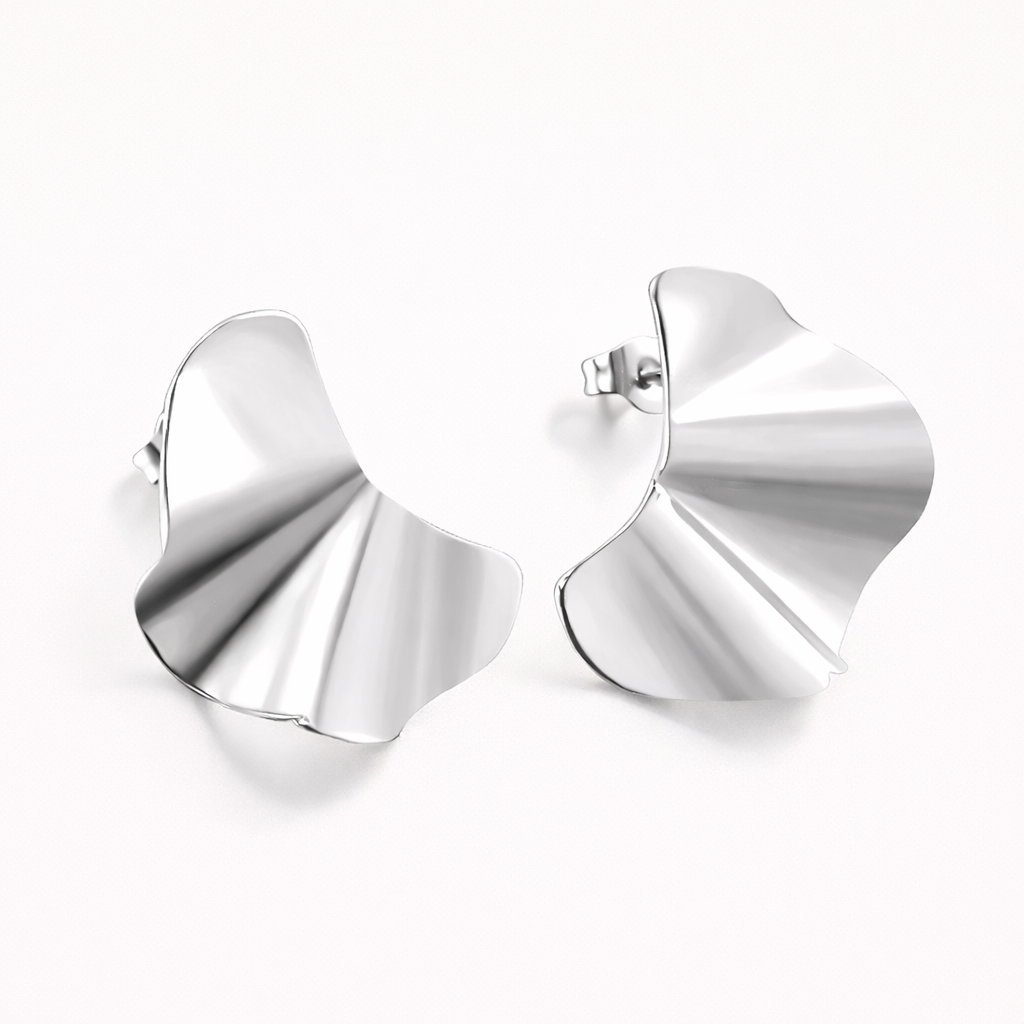 Aurelle Fold Stud Earrings