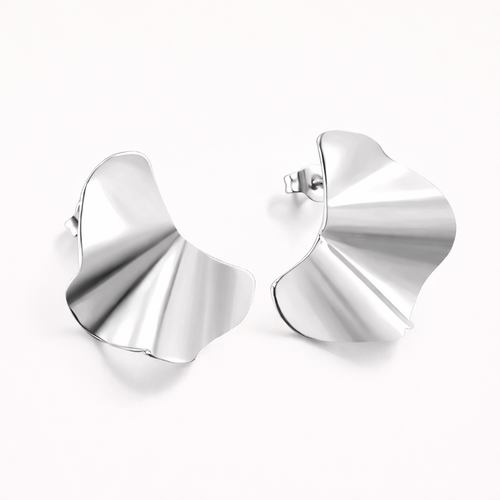 Aurelle Fold Stud Earrings