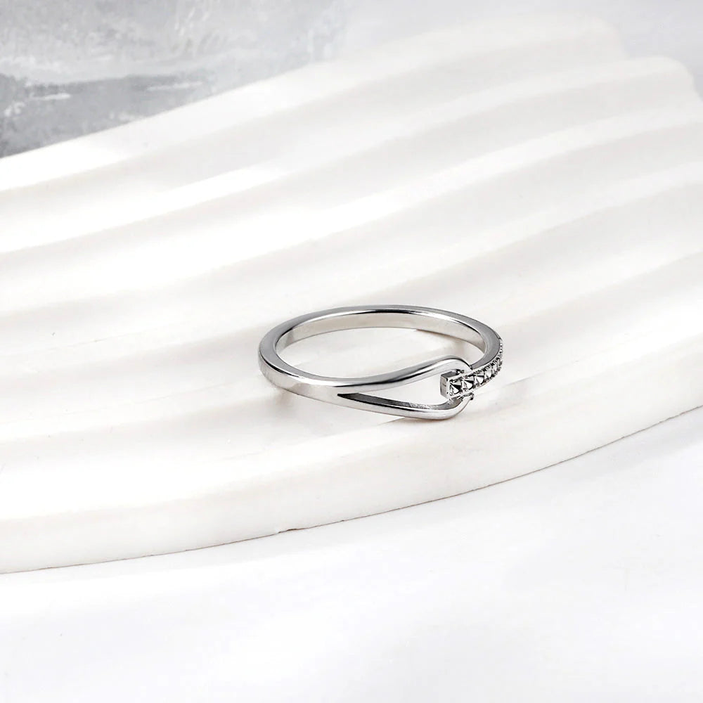 Lunelle Pave Curve Ring